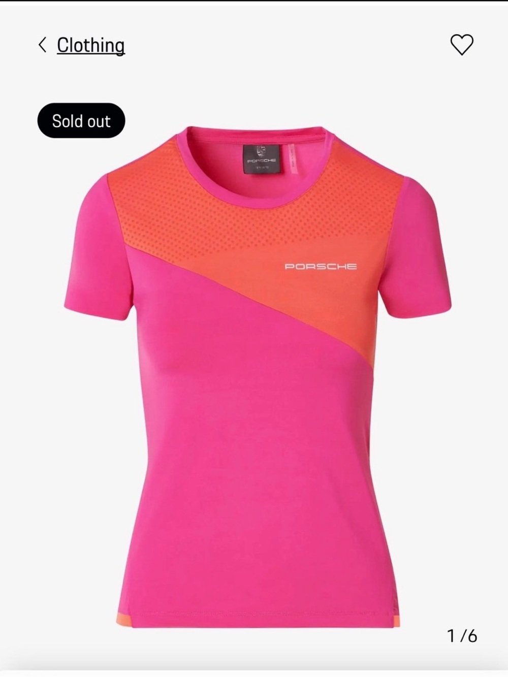 Porsche Design Women’s Pink Tee with Orange Accent